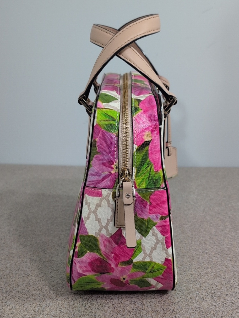 Kate Spade Bayard Place Little Babe Floral Bag Satchel Purse, Pink Flowers - Picture 3 of 16